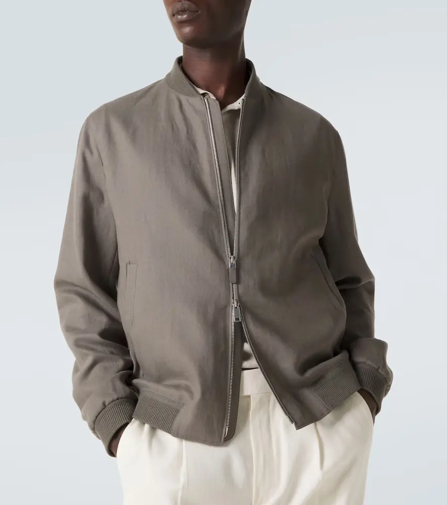 Zegna Linen bomber jacket | Thumbnail 2