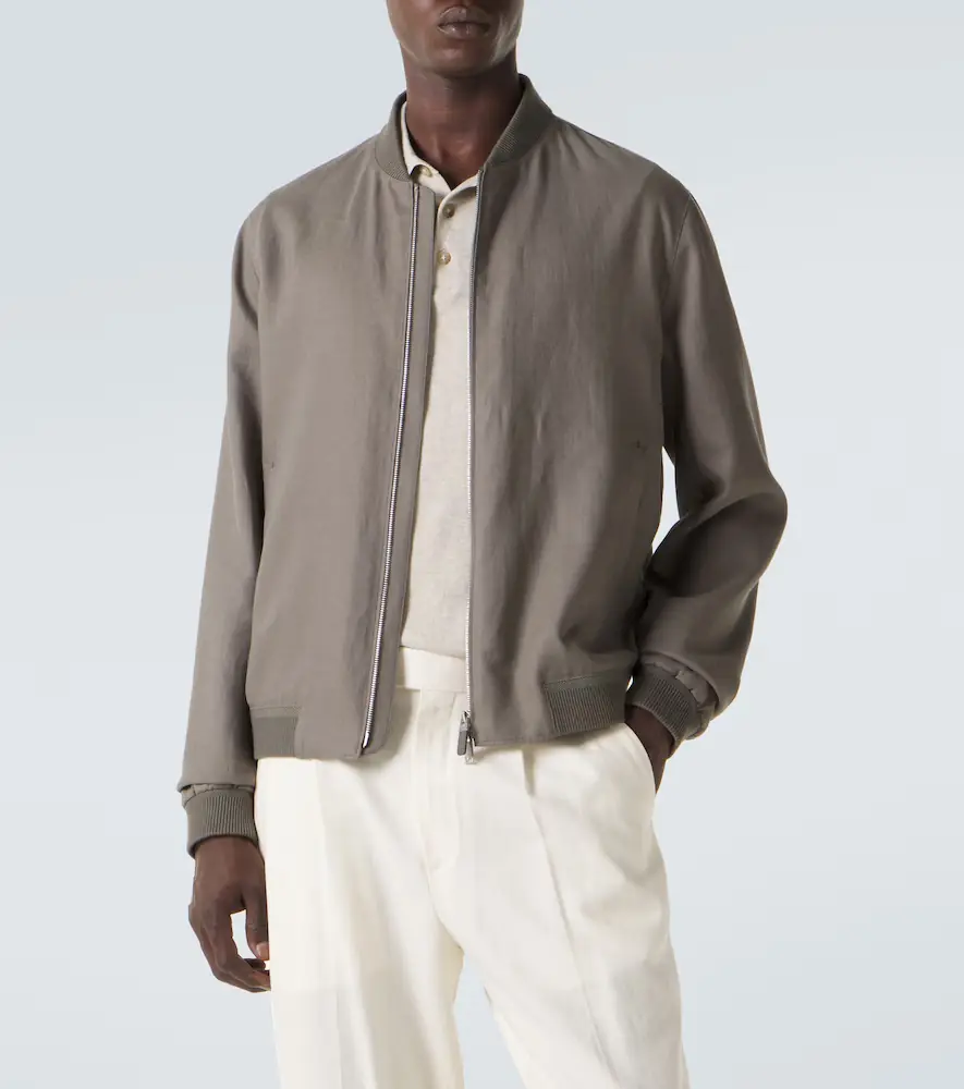 Zegna Linen bomber jacket | Thumbnail 5