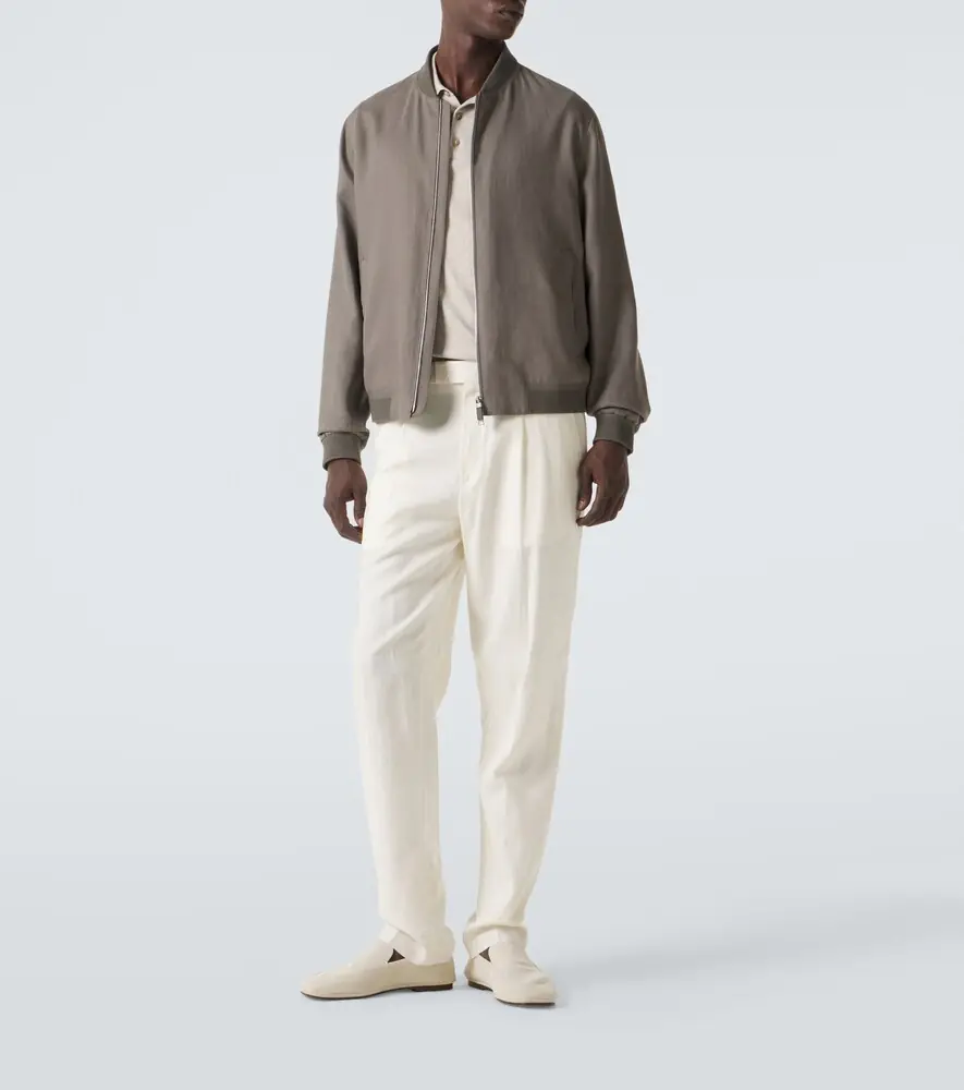 Zegna Linen bomber jacket | Thumbnail 7