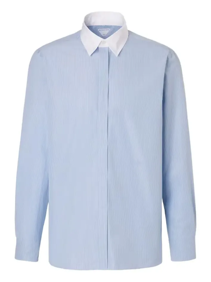 Bottega Veneta Pinstripe cotton poplin shirt