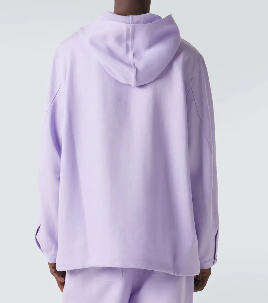 God’s True Cashmere Hooded linen jacket with amethyst | Thumbnail 3 God’s True Cashmere Hooded linen jacket with amethyst | Thumbnail 3