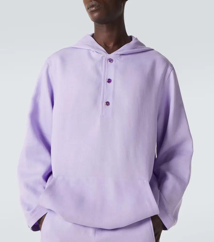 God’s True Cashmere Hooded linen jacket with amethyst | Thumbnail 5 God’s True Cashmere Hooded linen jacket with amethyst | Thumbnail 5