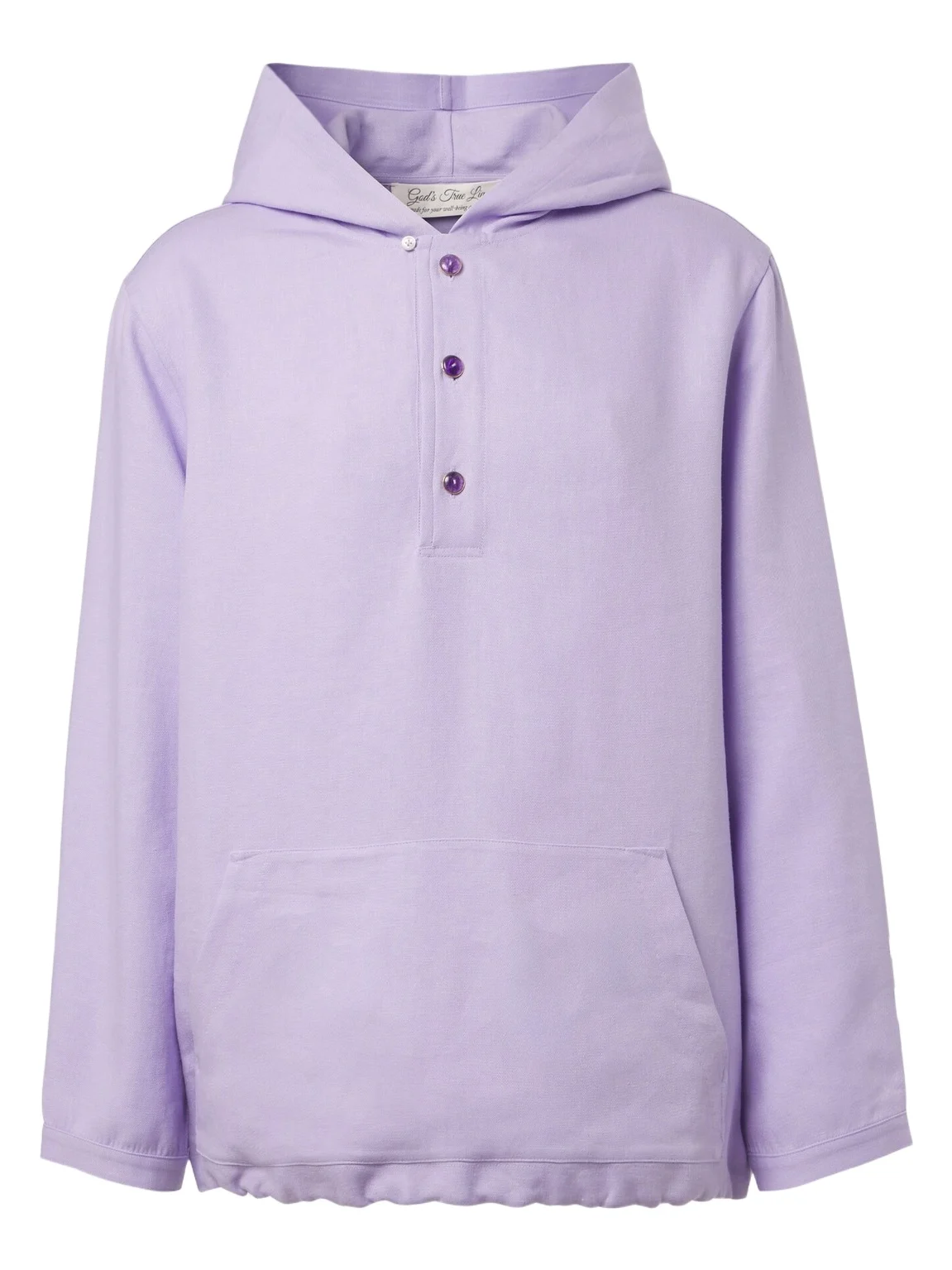 God’s True Cashmere Hooded linen jacket with amethyst
