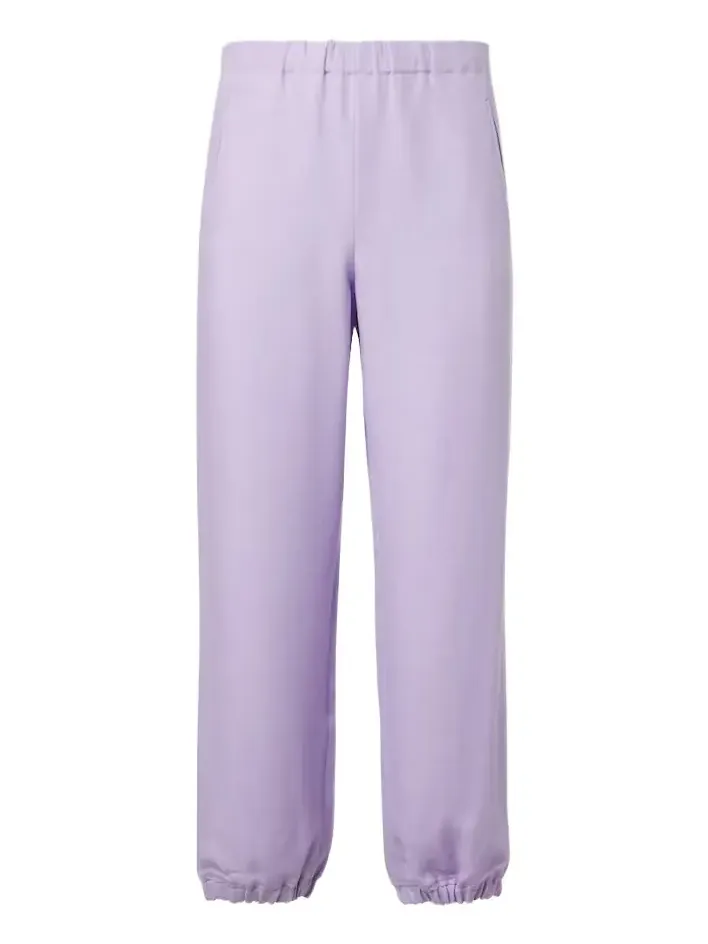 Linen sweatpants with amethyst