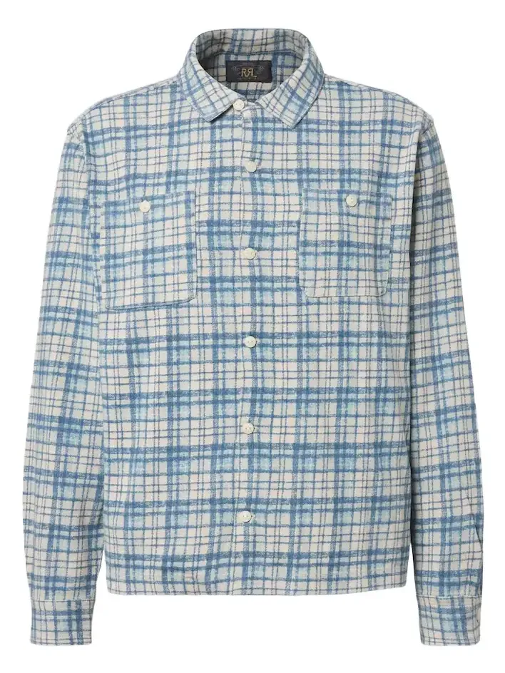 Plaid cotton and linen jersey shirt Plaid cotton and linen jersey shirt
