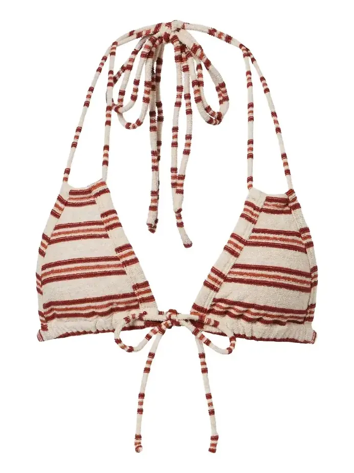 Euro striped triangle bikini top Euro striped triangle bikini top