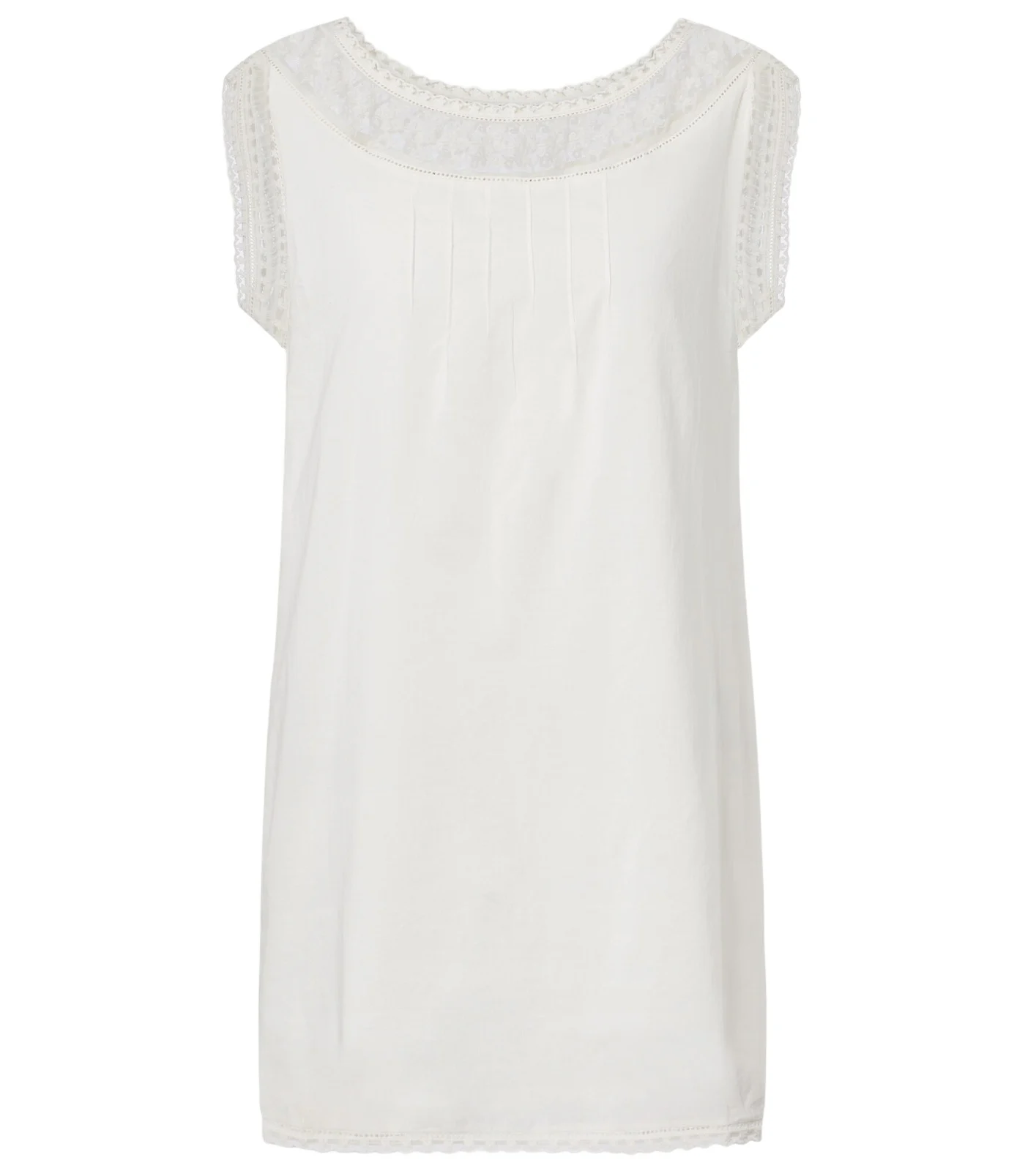 Danielle lace-trimmed cotton minidress