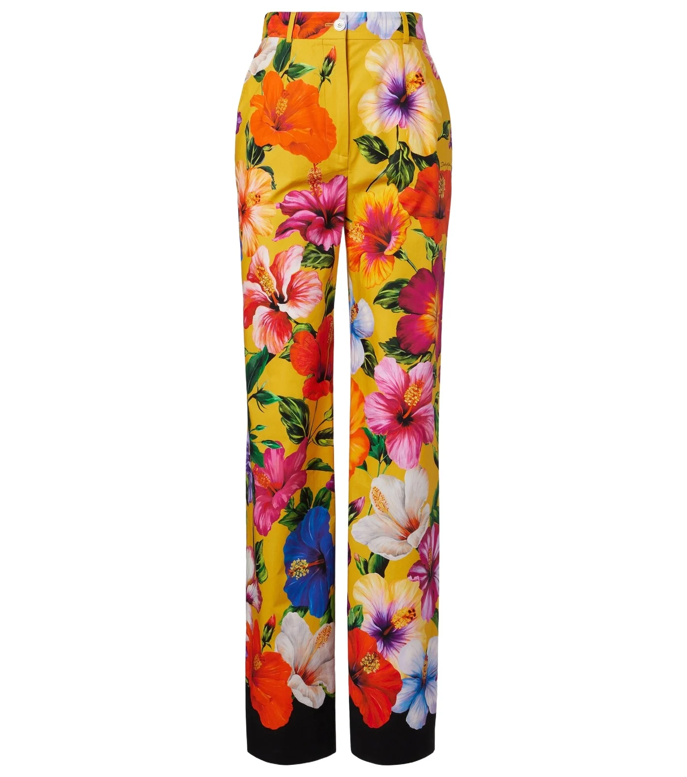 Dolce & Gabbana Floral cotton wide-leg pants