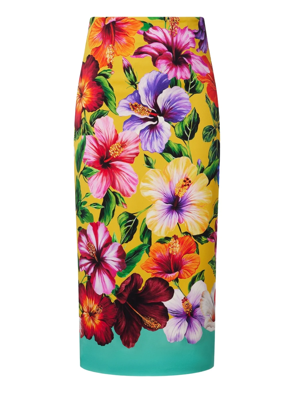Dolce & Gabbana Floral silk-blend pencil skirt