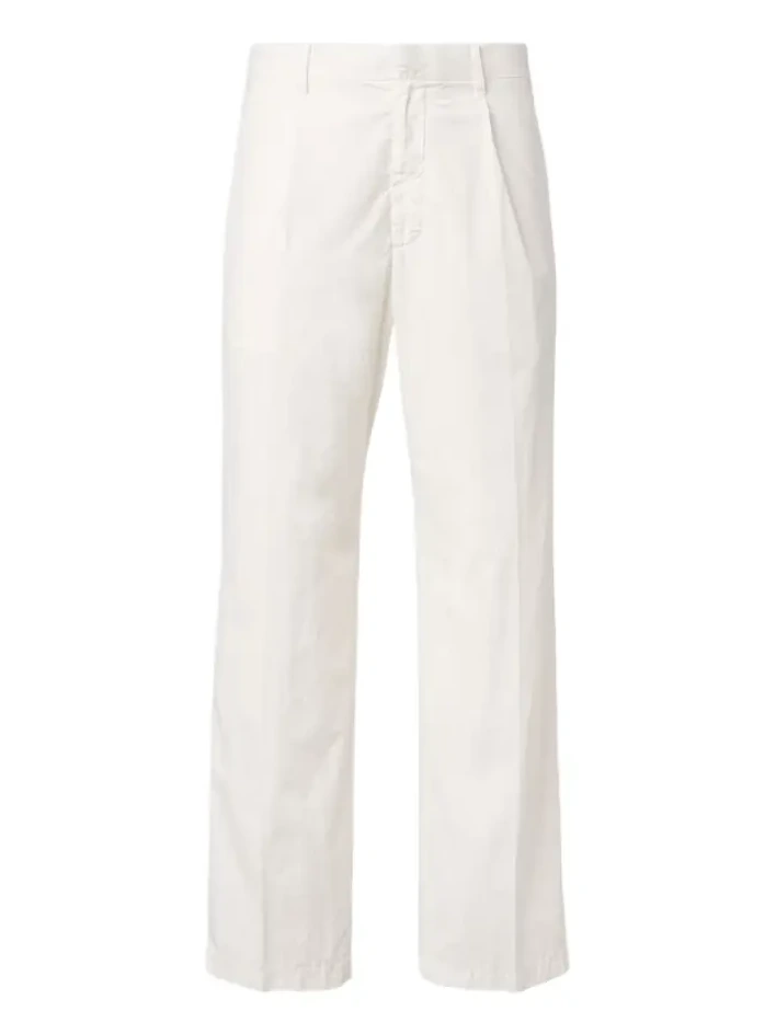 Cotton straight pants
