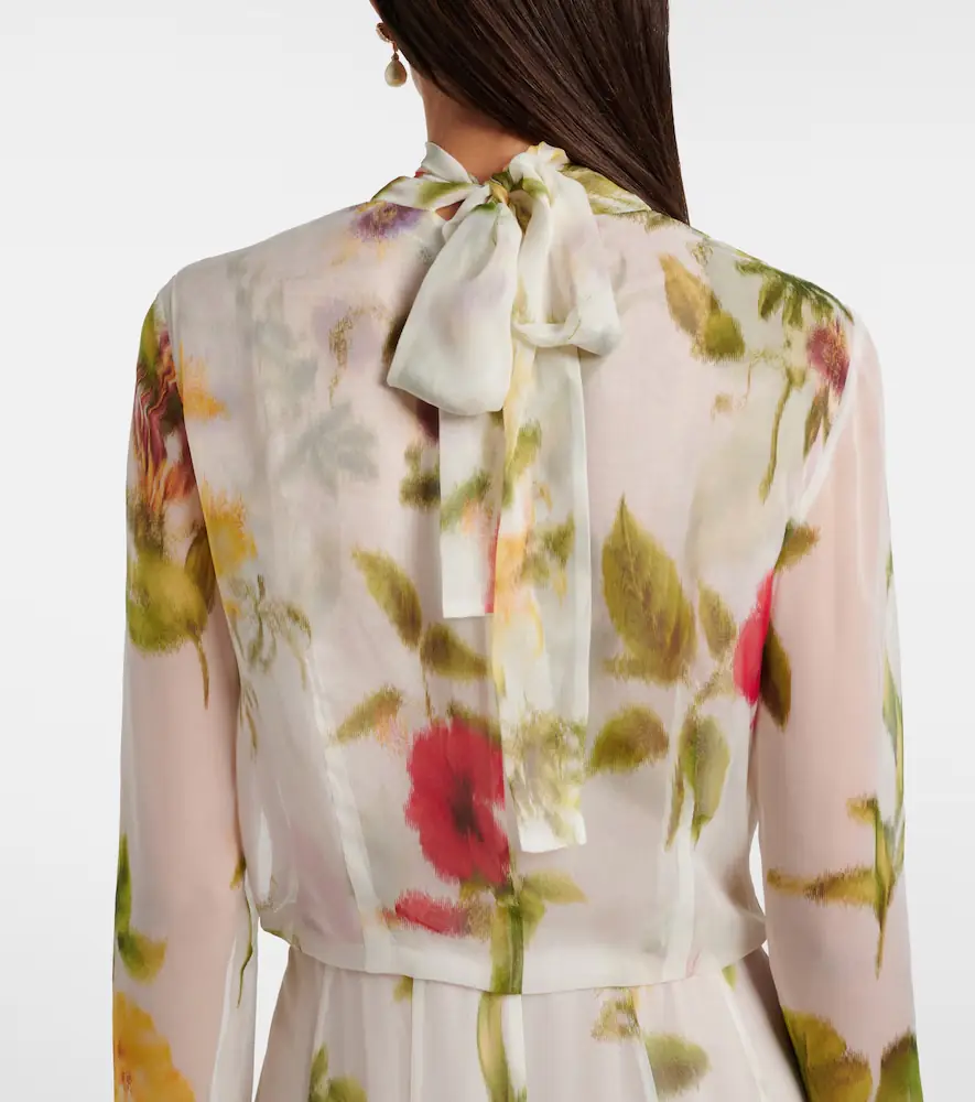 Oscar de la Renta Floral silk chiffon gown | Thumbnail 2 Oscar de la Renta Floral silk chiffon gown | Thumbnail 2
