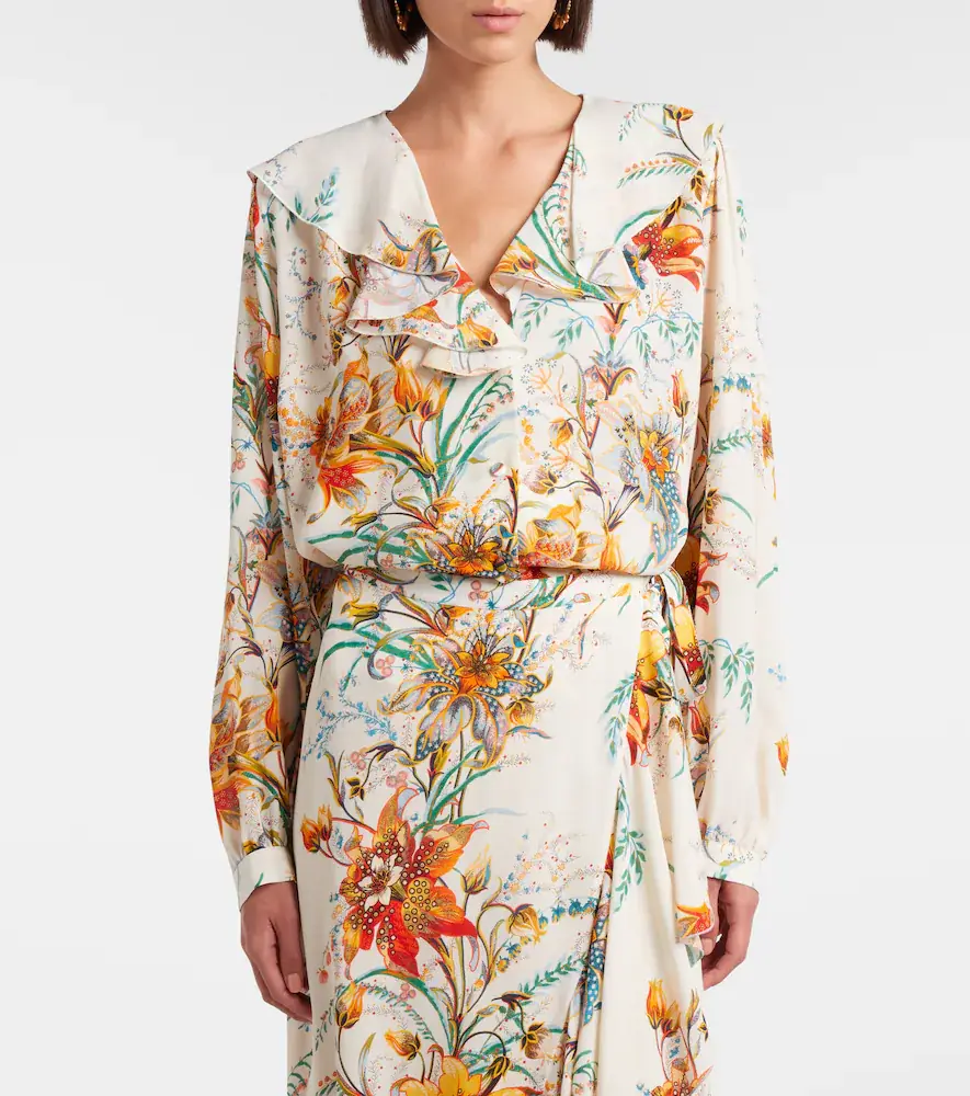 Etro Floral ruffled blouse | Thumbnail 3 Etro Floral ruffled blouse | Thumbnail 3
