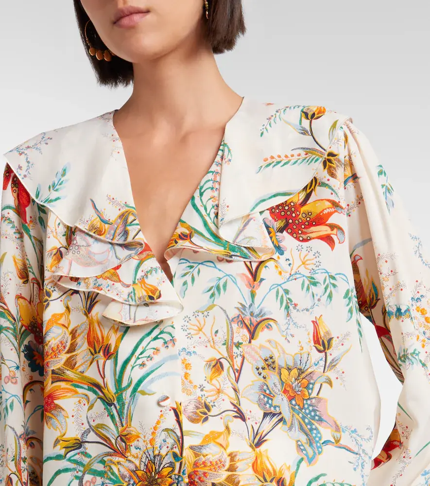 Etro Floral ruffled blouse | Thumbnail 4 Etro Floral ruffled blouse | Thumbnail 4