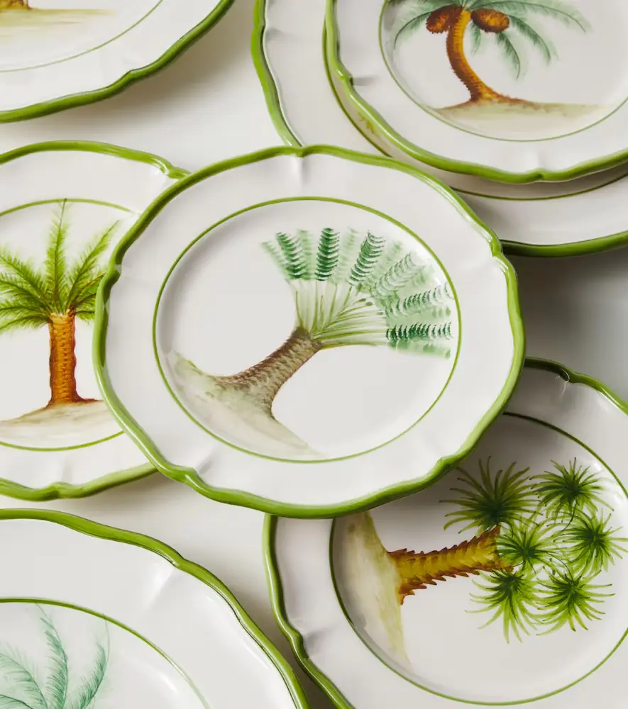 LES OTTOMANS New Trees set of 4 ceramic salad plates | Thumbnail 2