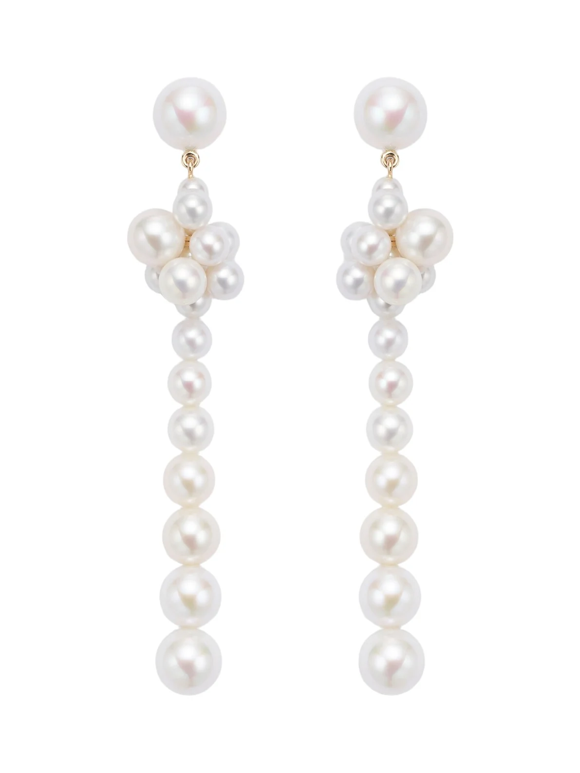 Colonna Botticelli 14kt gold drop earrings with pearls Colonna Botticelli 14kt gold drop earrings with pearls