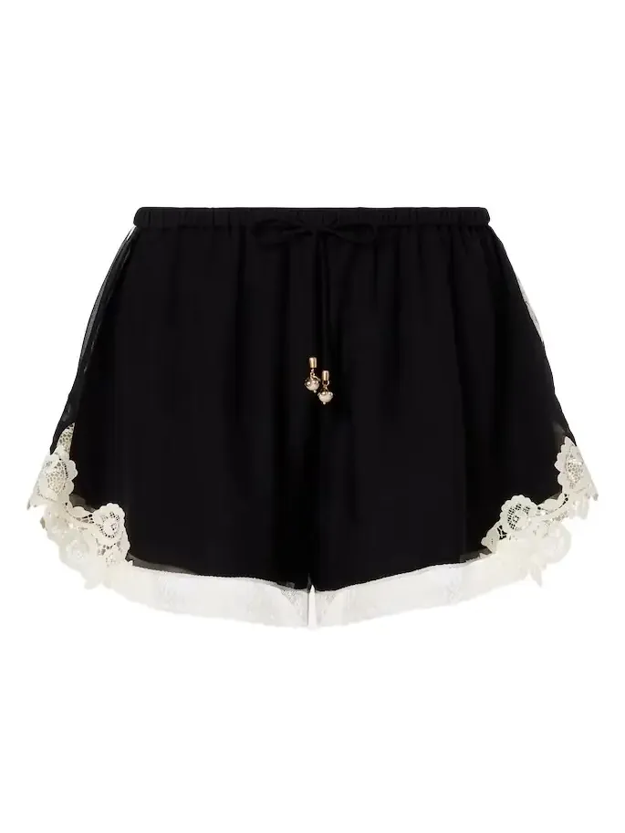 Roselight cotton and silk shorts