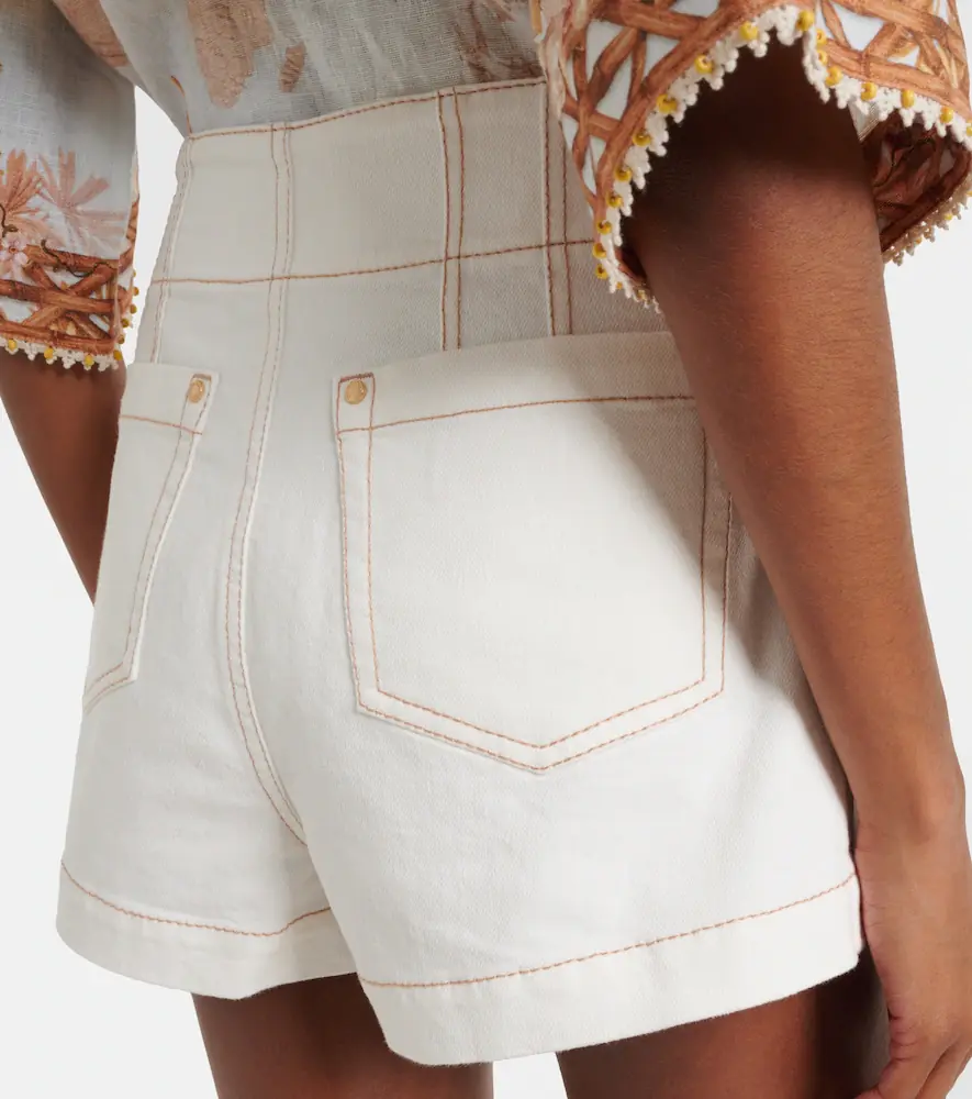 Zimmermann Roselight denim shorts | Thumbnail 4 Zimmermann Roselight denim shorts | Thumbnail 4
