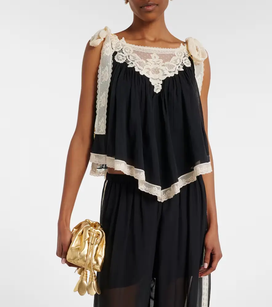 Zimmermann Roselight lace-trimmed cotton and silk top | Thumbnail 2 Zimmermann Roselight lace-trimmed cotton and silk top | Thumbnail 2