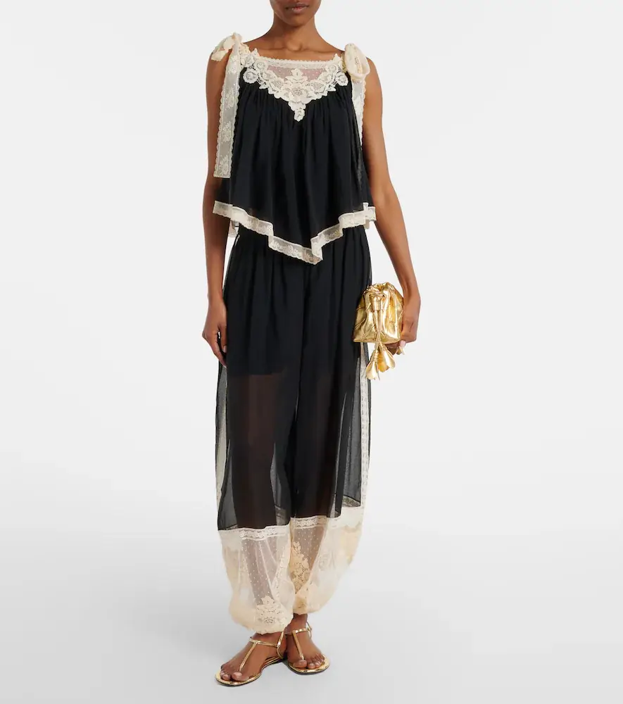 Zimmermann Roselight lace-trimmed cotton and silk top | Thumbnail 3 Zimmermann Roselight lace-trimmed cotton and silk top | Thumbnail 3