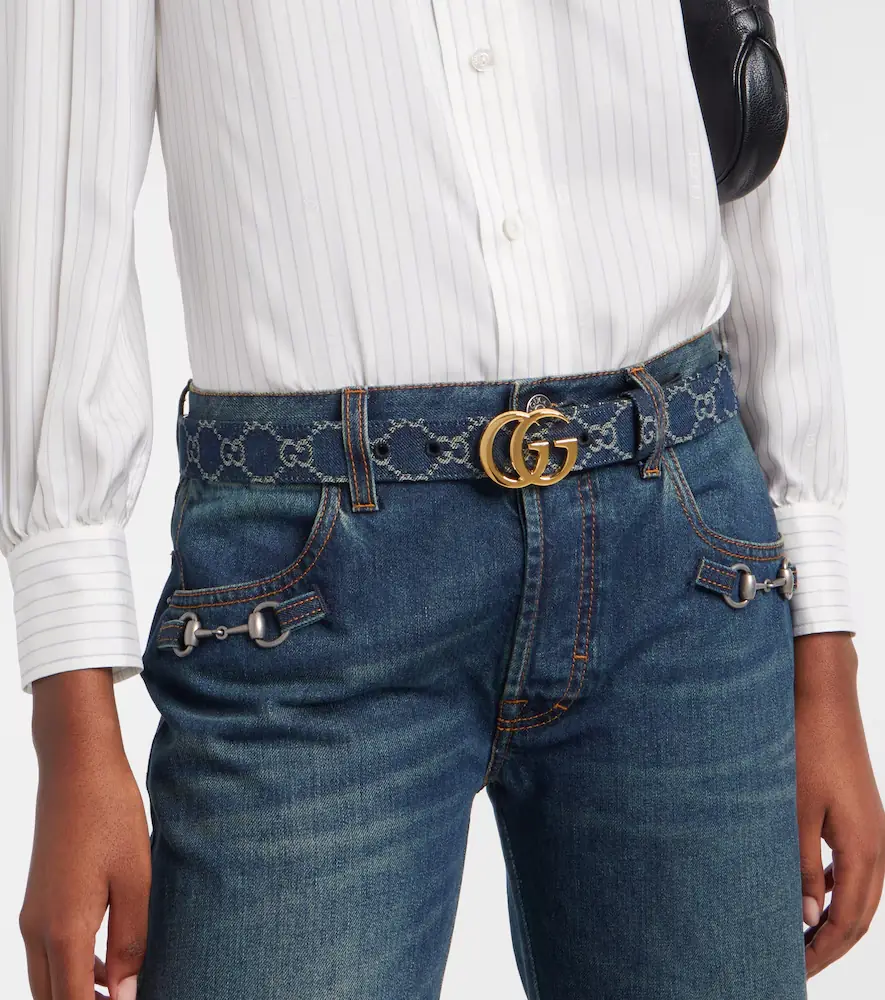 Gucci GG Marmont denim belt | Thumbnail 3 Gucci GG Marmont denim belt | Thumbnail 3