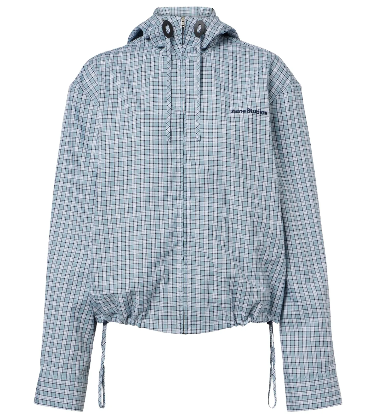 Checked technical jacket