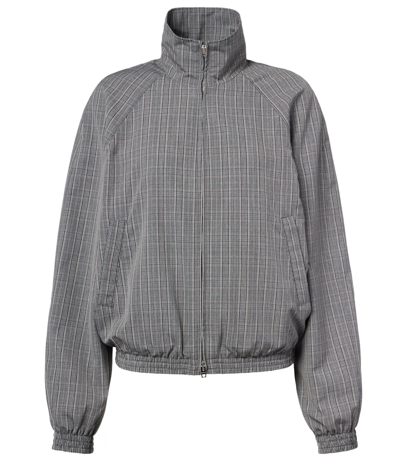 Checked technical jacket