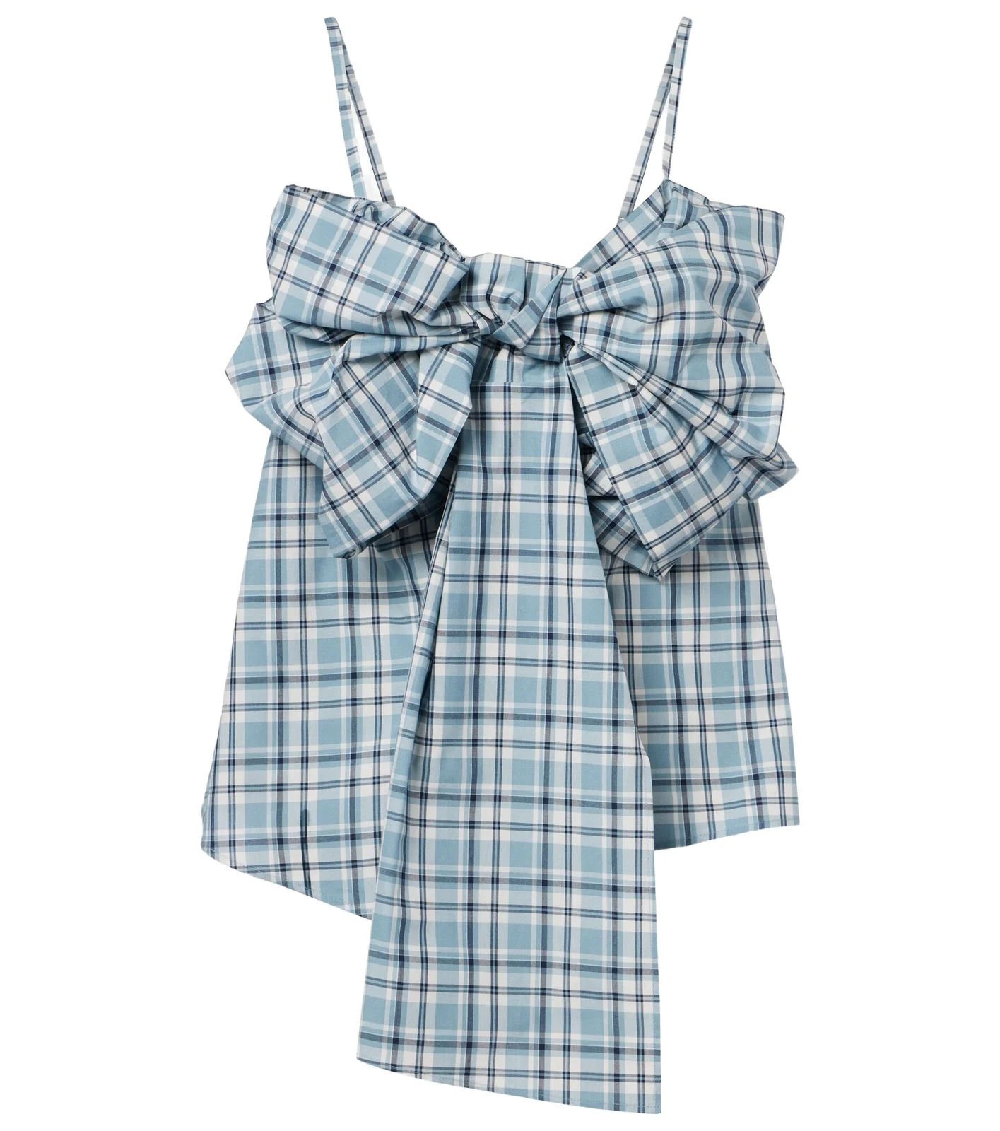 Acne Studios Bow-detail checked cotton top