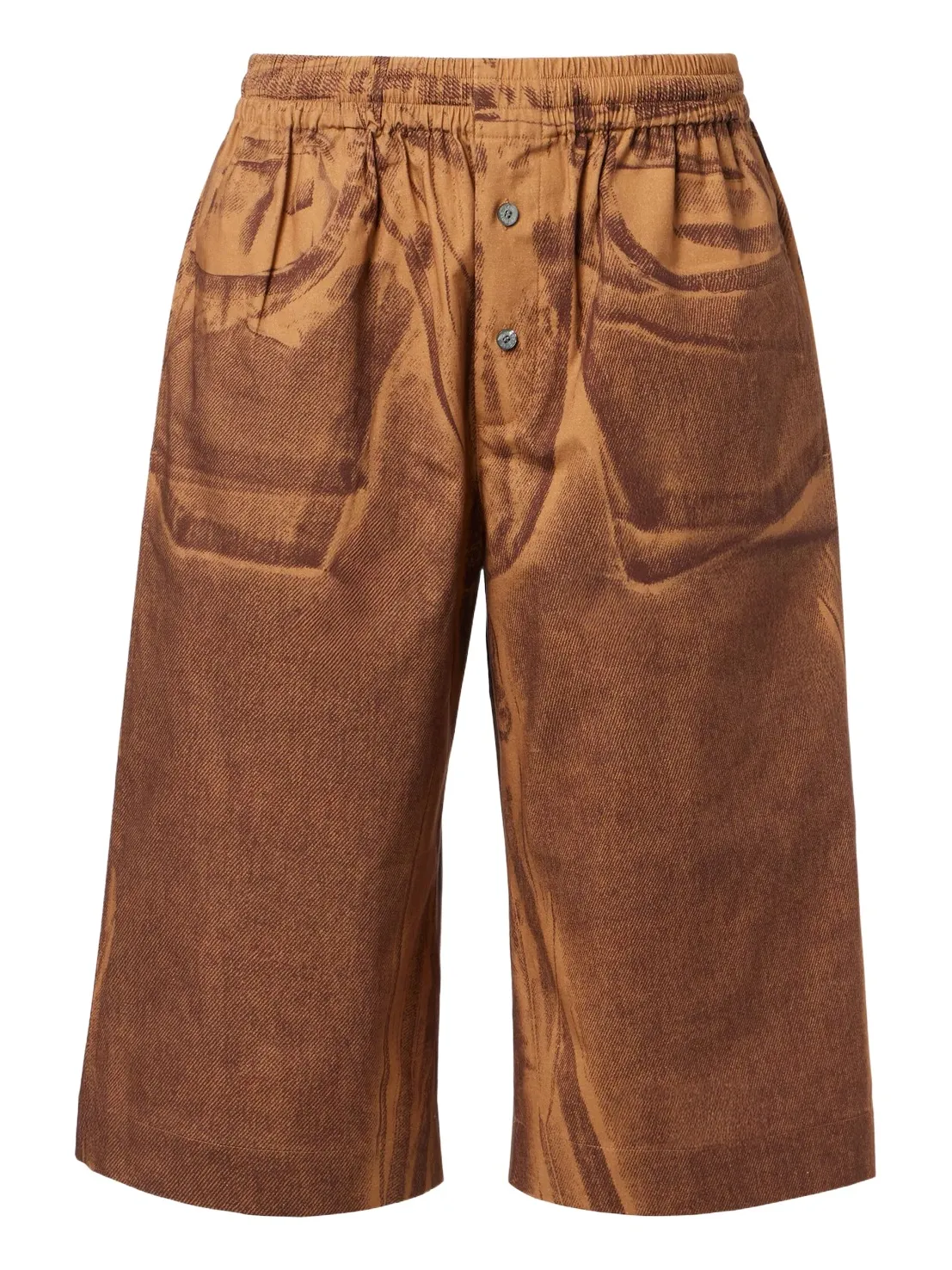 Acne Studios Printed cotton Bermuda shorts