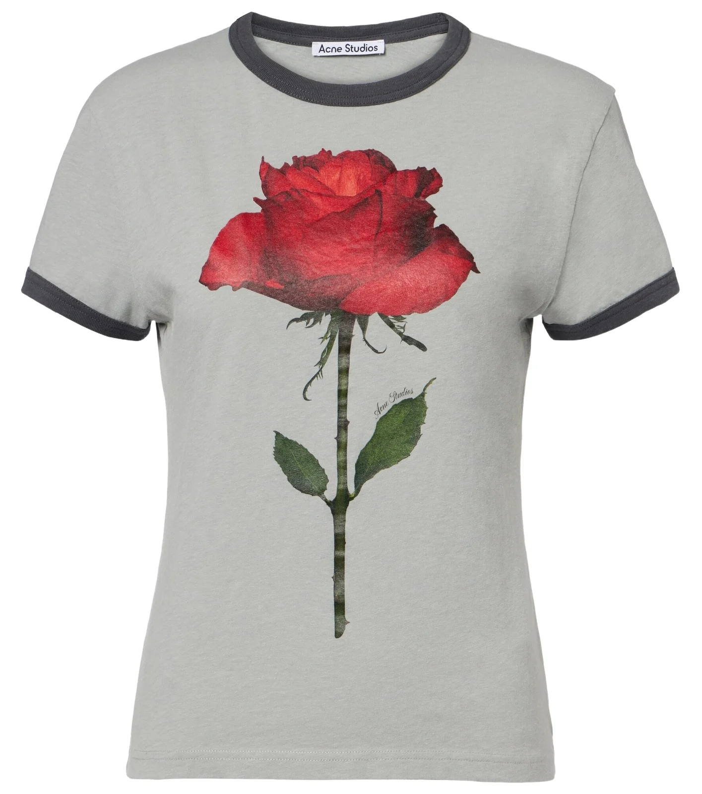 Printed cotton-blend T-shirt