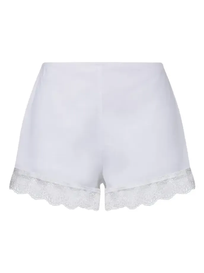 Von lace-trimmed linen shorts Von lace-trimmed linen shorts
