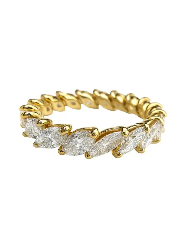 3.33ct Diamond 18K Gold Pear Eternity Ring 3.33ct Diamond 18K Gold Pear Eternity Ring