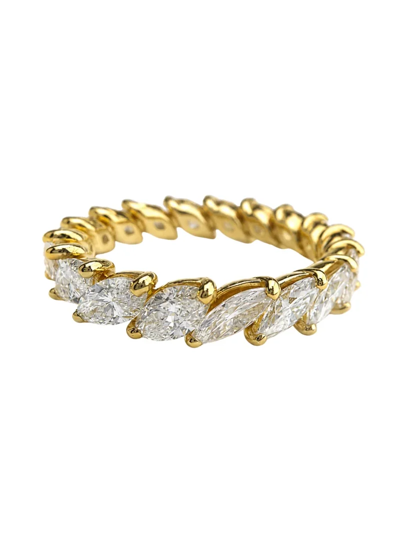 3.33ct Diamond 18K Gold Pear Eternity Ring 3.33ct Diamond 18K Gold Pear Eternity Ring