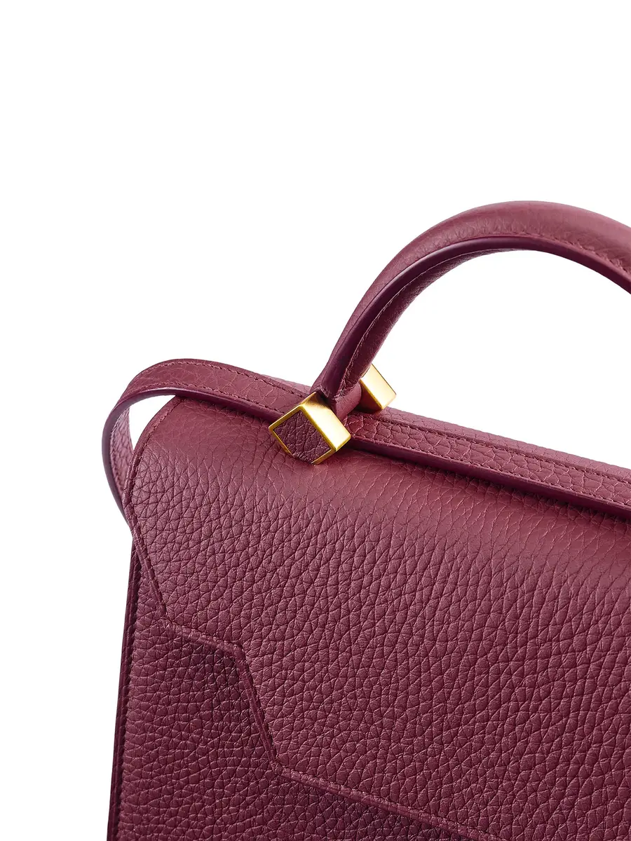 Polomi Genevieve PM Taurillion Bag with Brushed Gold | Thumbnail 4