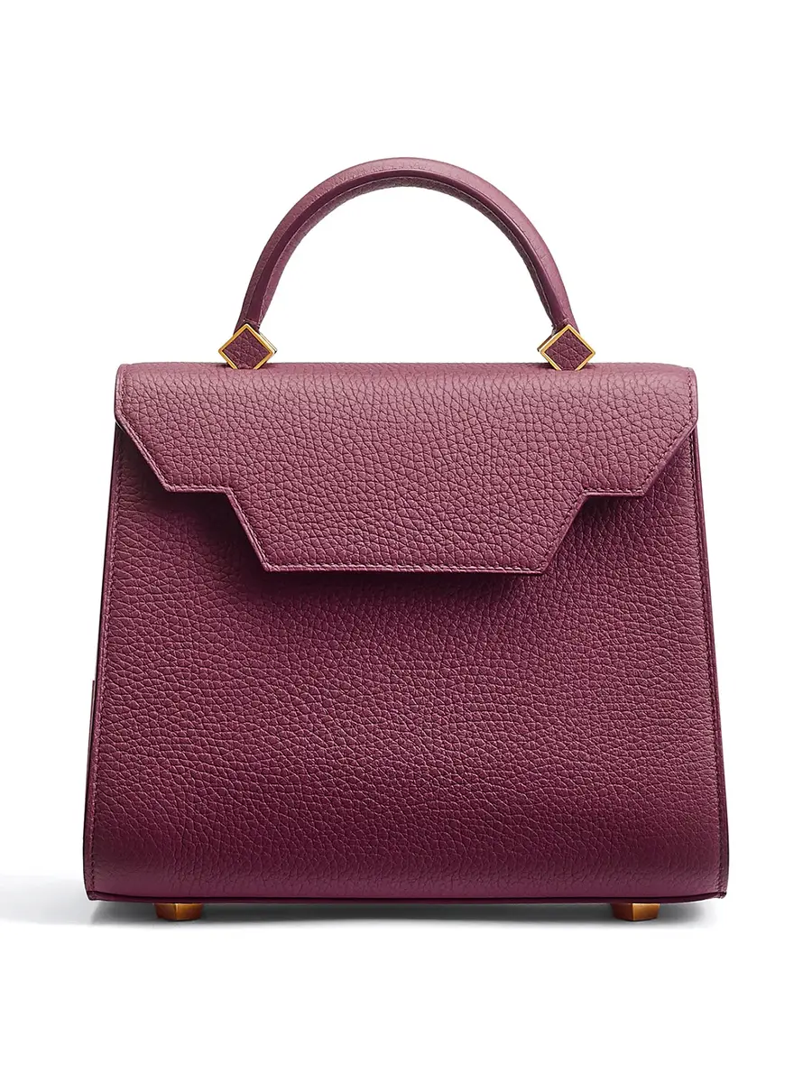 Polomi Genevieve PM Taurillion Bag with Brushed Gold