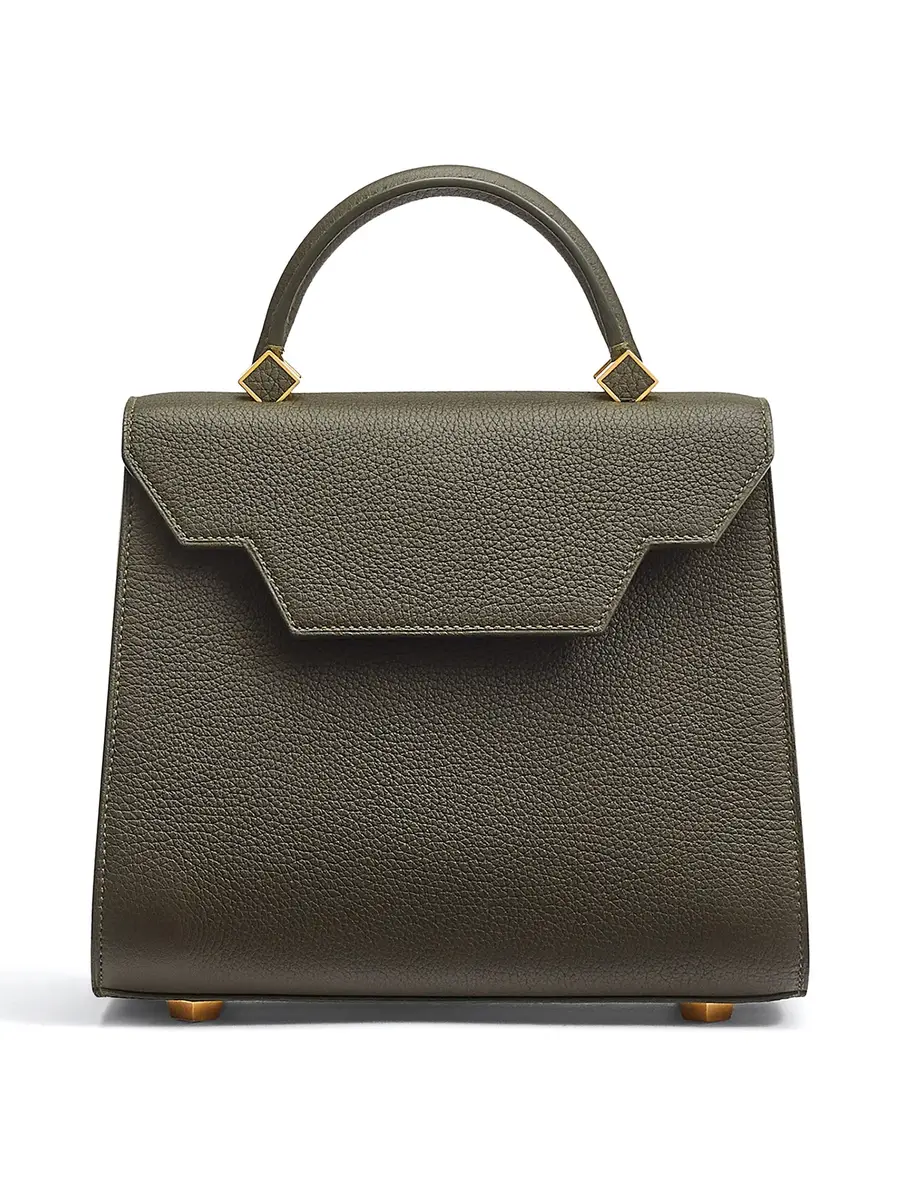 Polomi Genevieve PM Taurillion Bag with Stainless Steel
