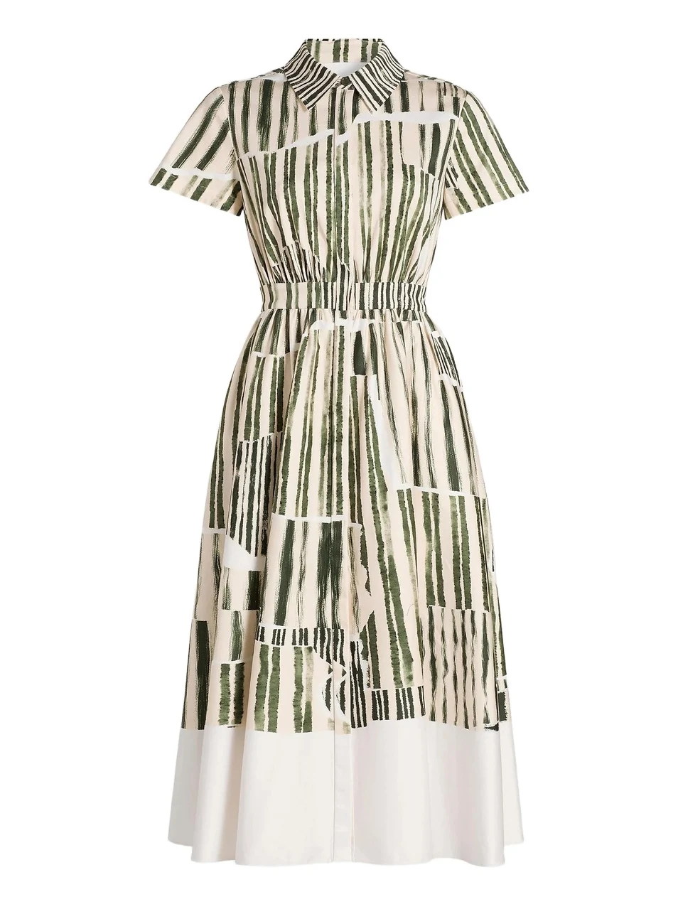 Jason Wu Collection Women's Stripe Collage Stretch-Cotton Shirtdress
