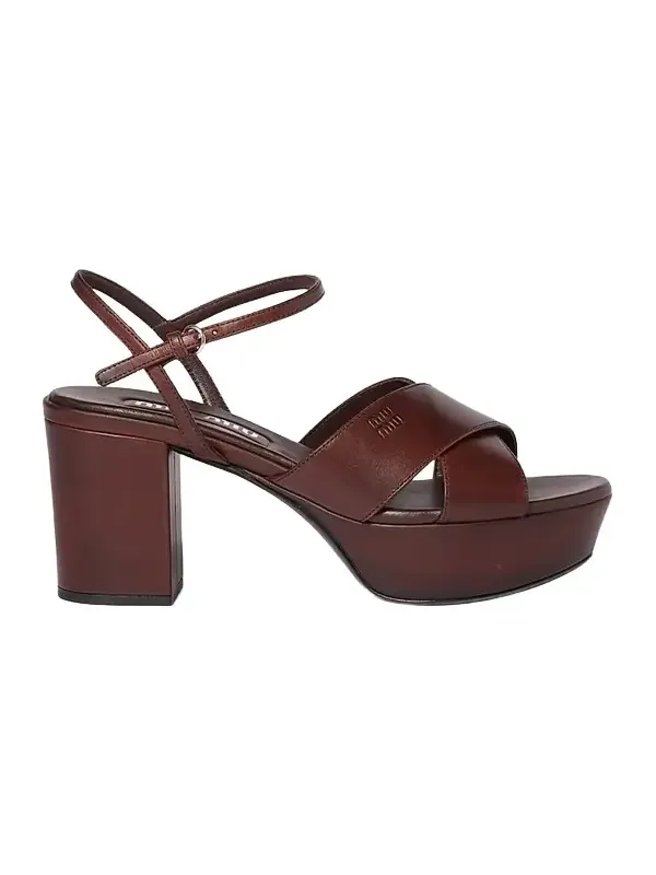 Women's Leather Platform Sandals