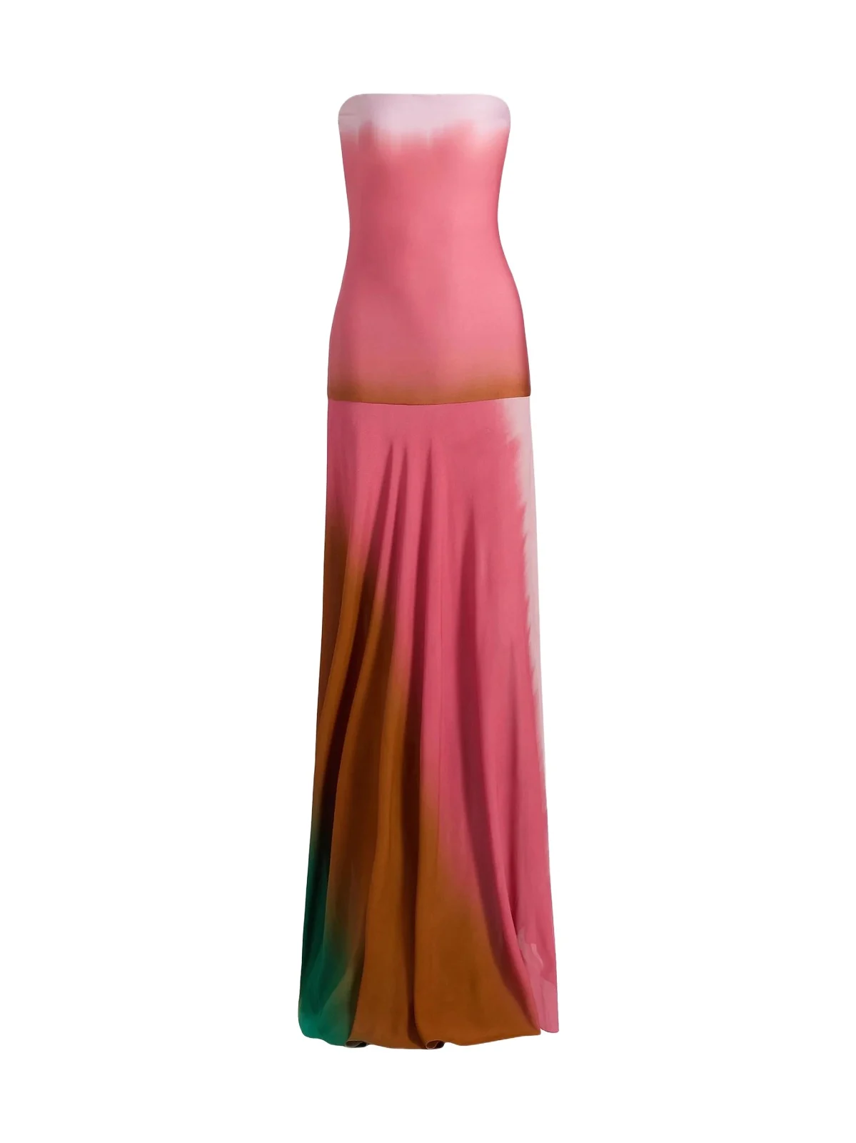 Silvia Tcherassi Women's Inari Tie-Dye Crepe Strapless Maxi dress