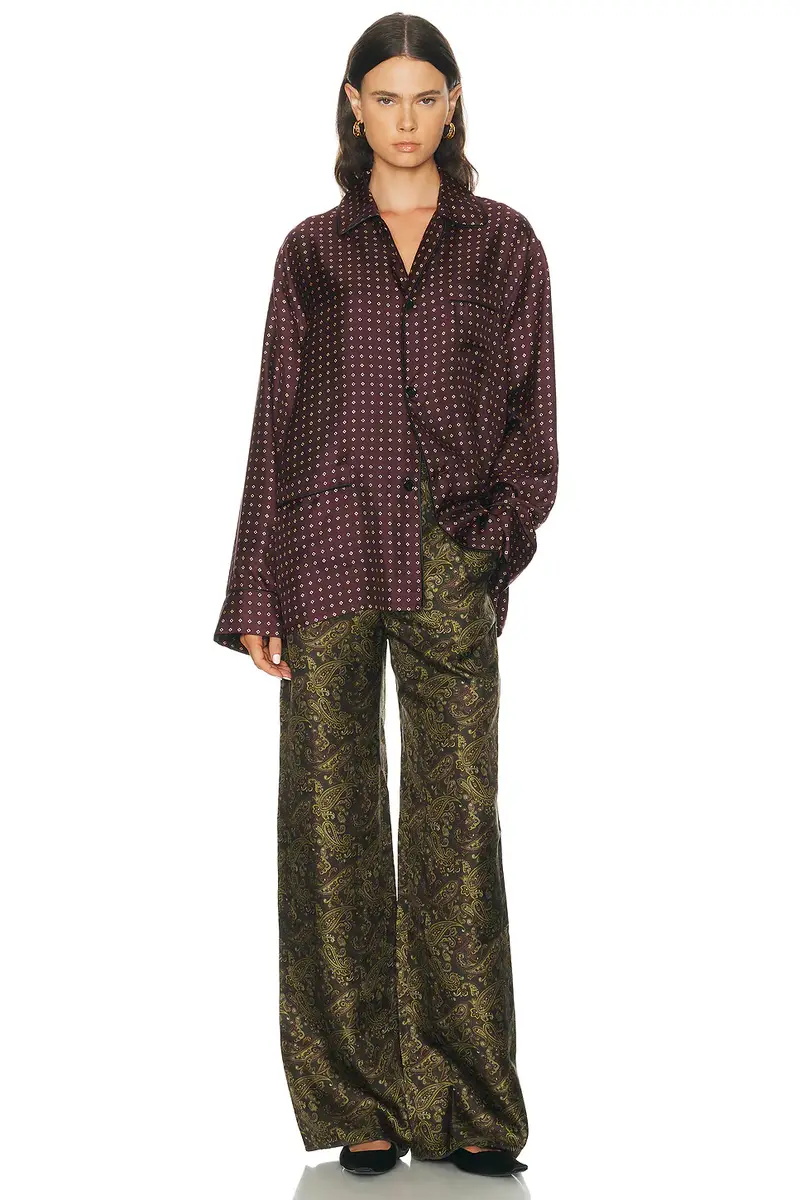 Saint Laurent Button Up Pajama Top | Thumbnail 4 Saint Laurent Button Up Pajama Top | Thumbnail 4
