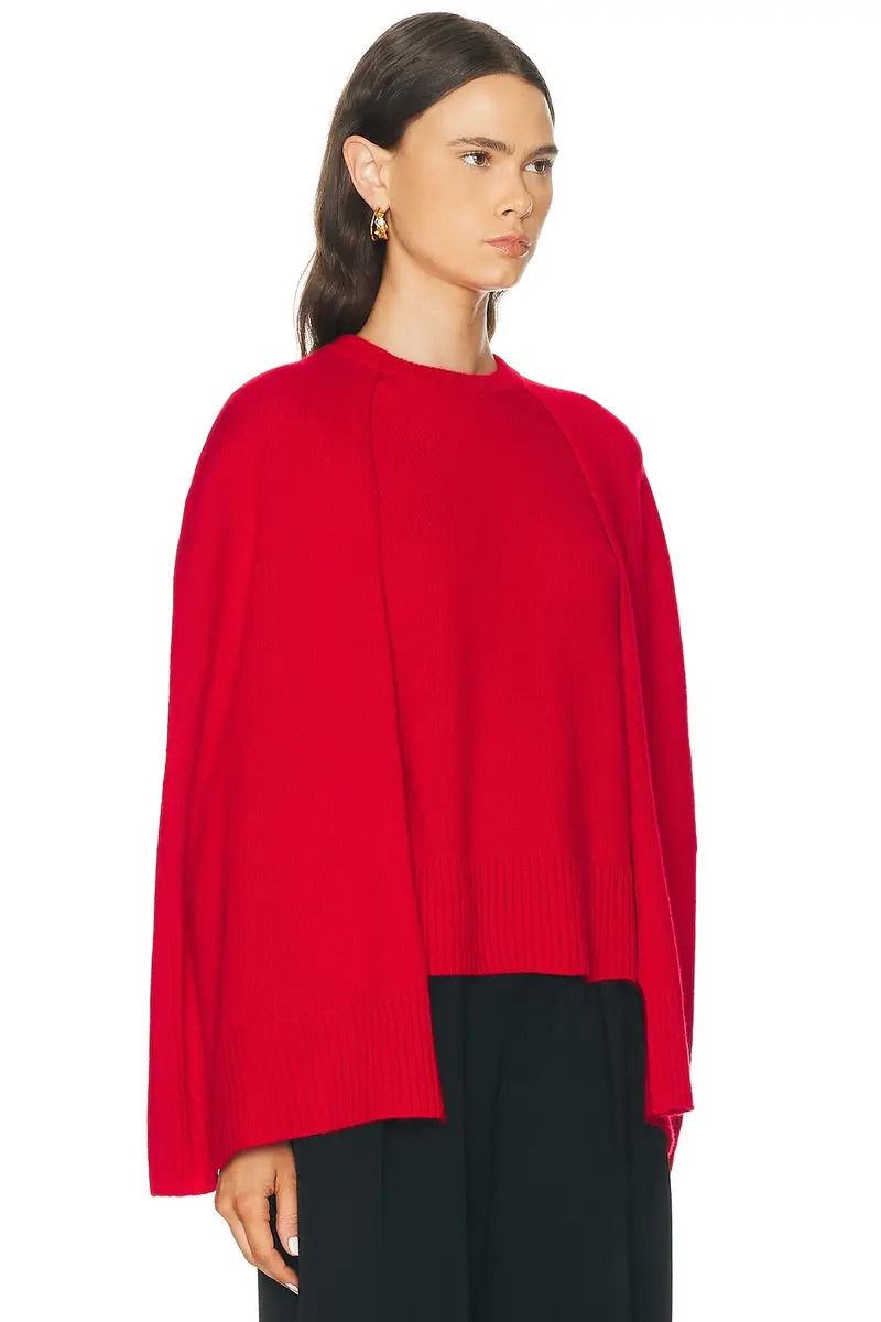 TOTEME Crew Cape Knit Sweater | Thumbnail 2 TOTEME Crew Cape Knit Sweater | Thumbnail 2