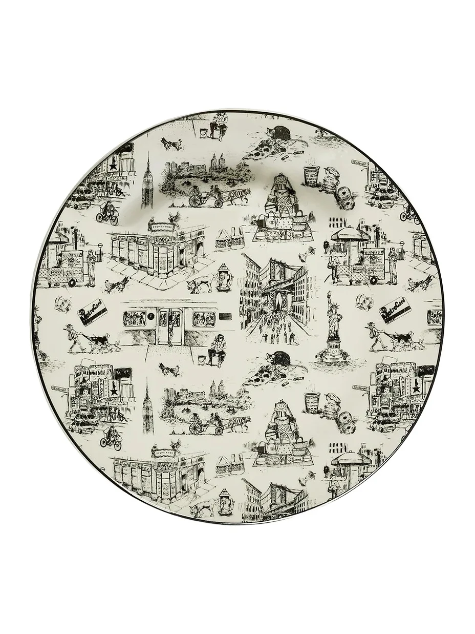 Fish's Eddy NYC Toile Dinner Party Plate
