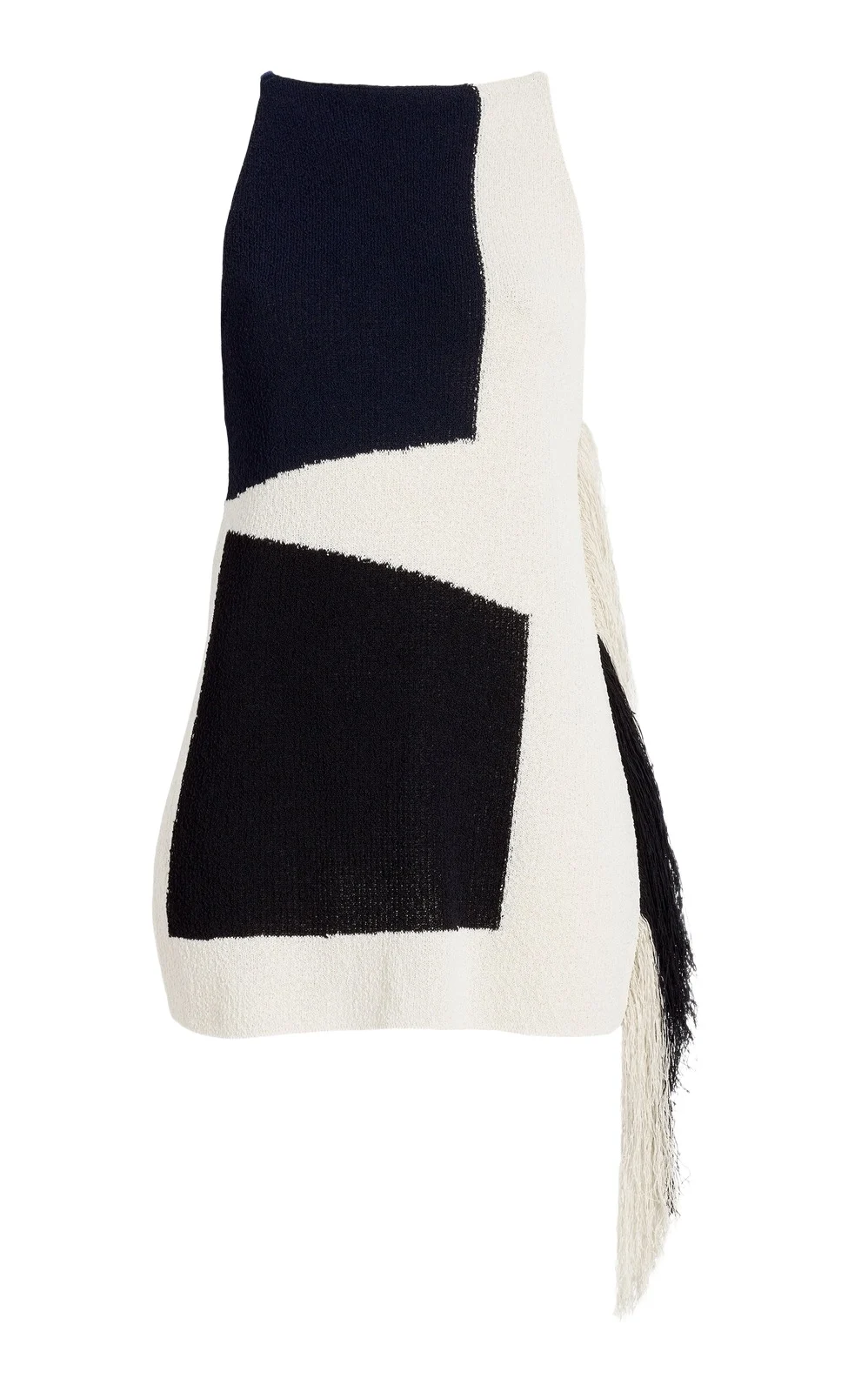 Proenza Schouler Saskia Fringed Intarsia-Knit Top