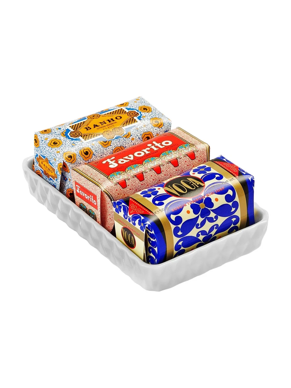 Claus Porto Deco Mini Soaps & Soap Dish Gift Set