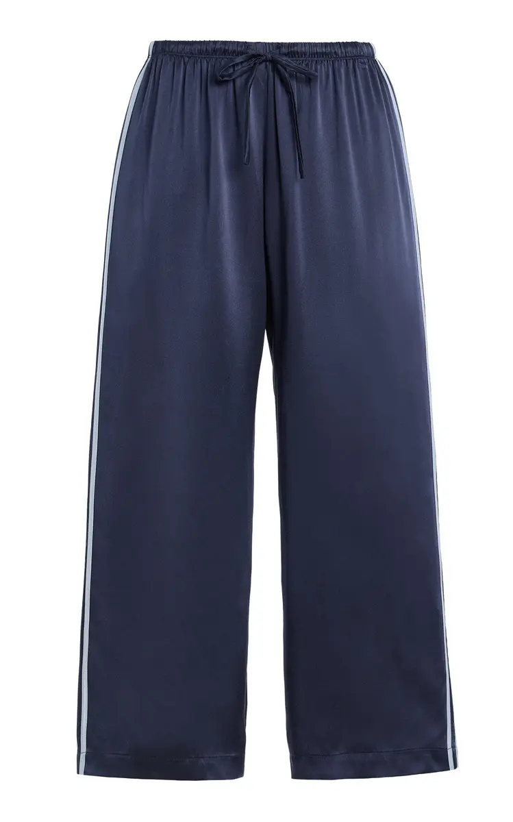 DONNI. Striped Silk Wide-Leg Cropped Pants | Thumbnail 7 DONNI. Striped Silk Wide-Leg Cropped Pants | Thumbnail 7