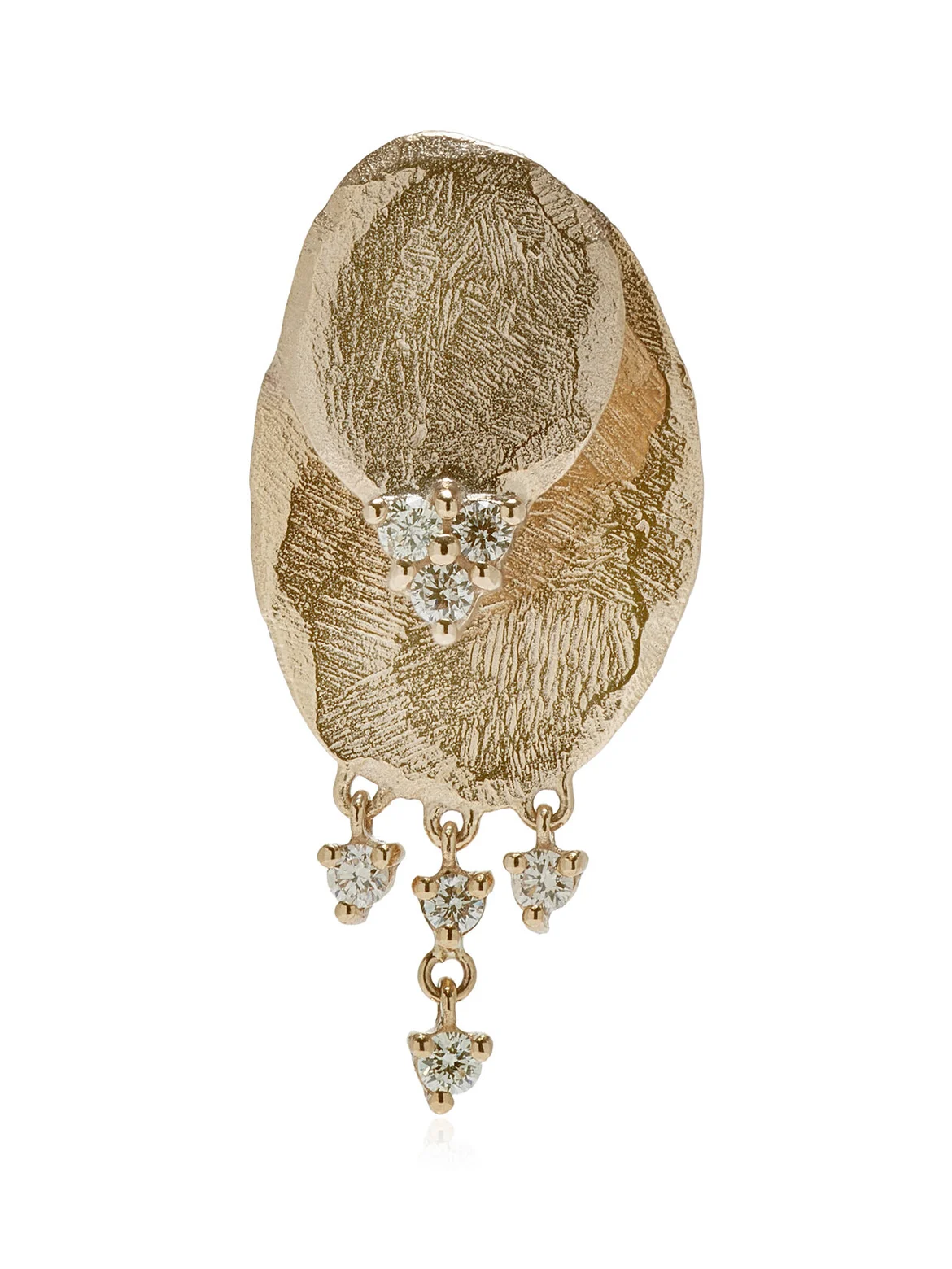 Gaby N°3 9K Gold Diamond Single Earring Gaby N°3 9K Gold Diamond Single Earring
