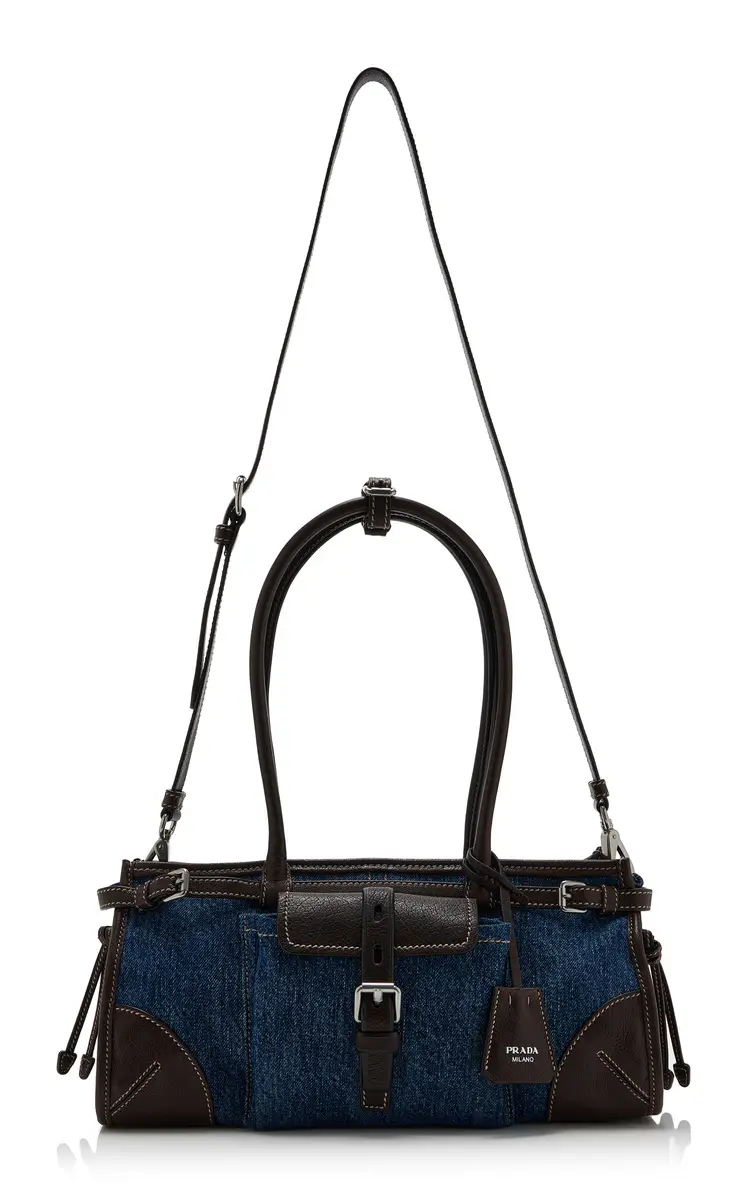 Prada Bonnie Medium Denim Bag | Thumbnail 6