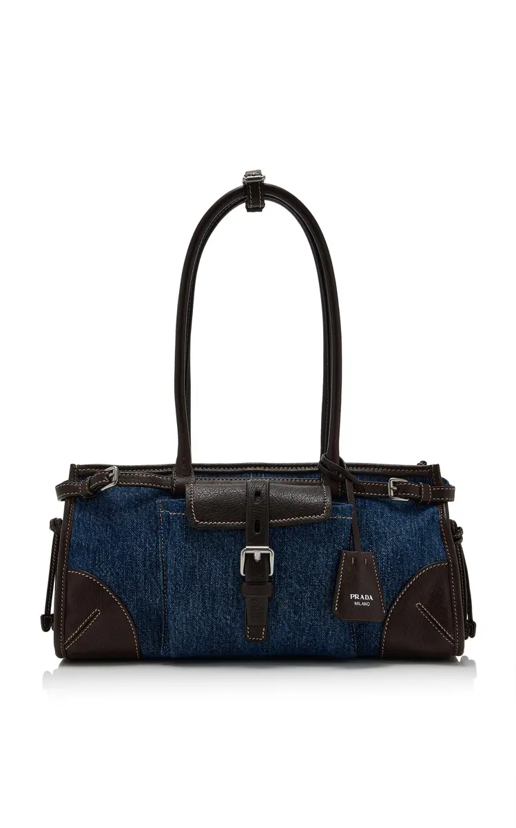 Prada Bonnie Medium Denim Bag | Thumbnail 7
