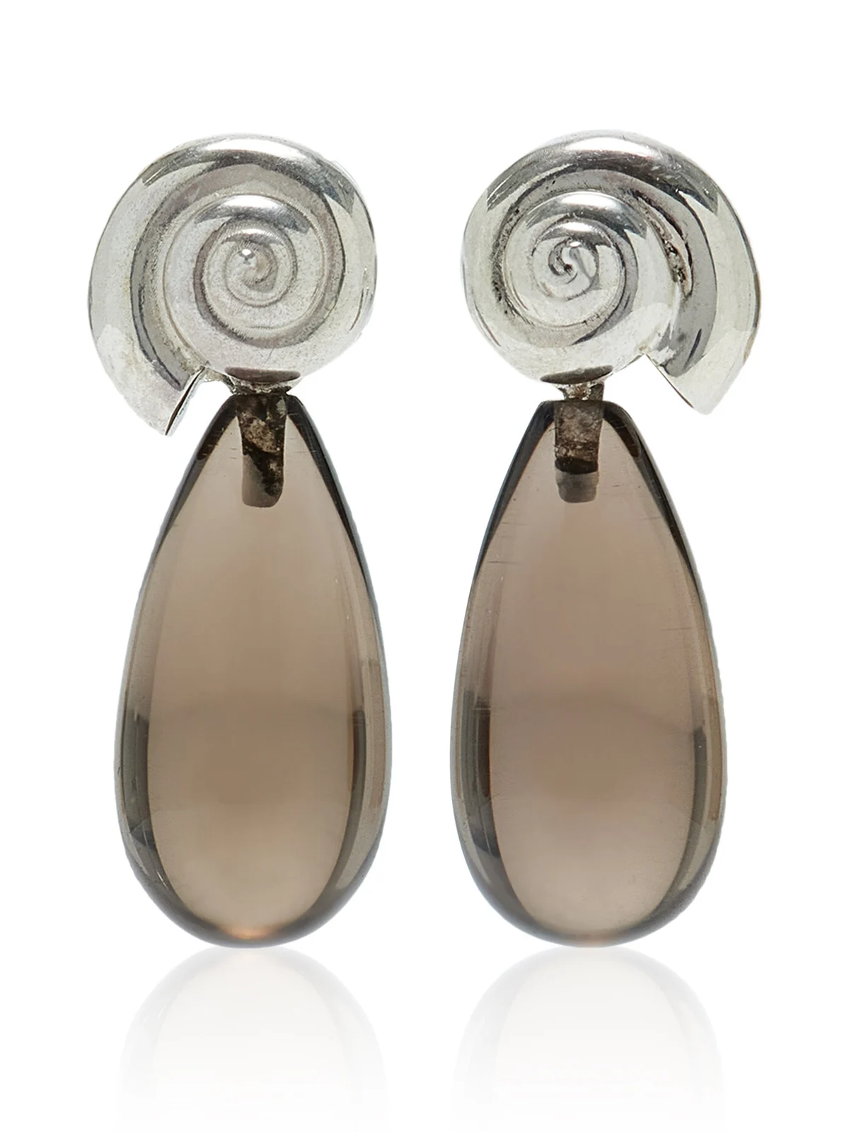 x Jeanerica Nautilus Smoky Quartz Earrings x Jeanerica Nautilus Smoky Quartz Earrings