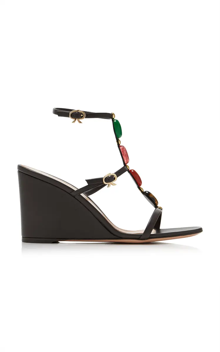 Gianvito Rossi Beaded Leather Sandals | Thumbnail 8 Gianvito Rossi Beaded Leather Sandals | Thumbnail 8