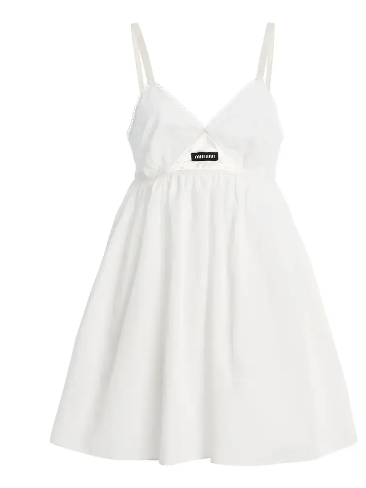 Pop Cotton-Blend Mini Dress